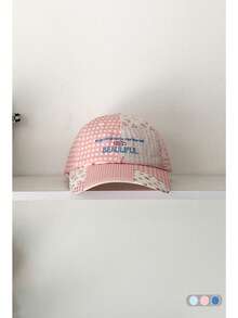 Boné octogonal xadrez vintage com cano alto, chapéu versátil para jornaleiro, design com circunferência de cabeça grande, adequado para primavera e verão, estilo artístico floral, boné de pintor xadrez fresco e simples, modelo de designer moderno, chapéu de sol feminino respirável de aba larga, casual para o verão