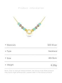 Deconstructed Bead Chain | Hand-Painted Ceramic Beads & Diamond Cut Clasps | Edgy Stackable Jewelry - Gold - View 7