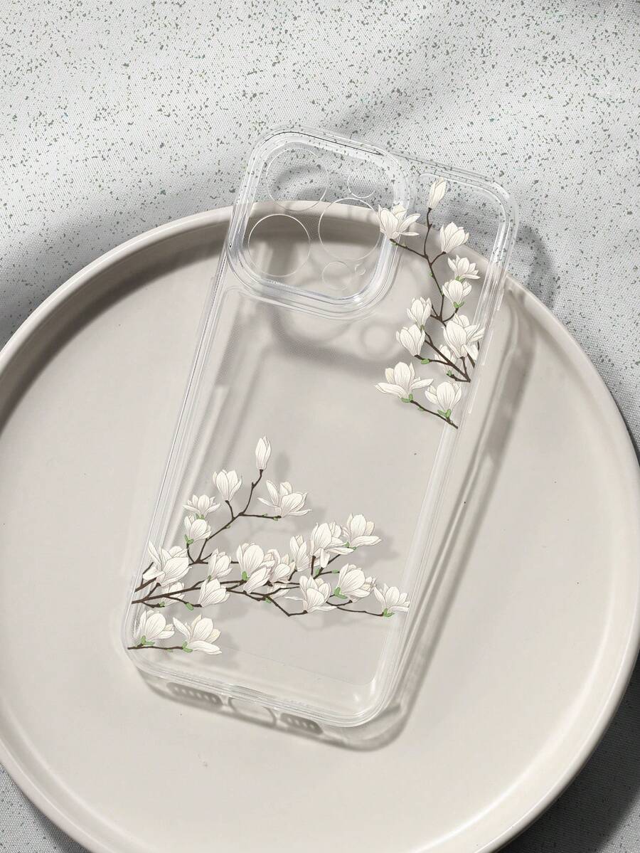 Magnolia Pattern Print TPU Frosted Anti-Fall Phone Case Compatible With Apple Compatible With IPhone 16/11/12/13/14/15/15pro/15 Plus/15 Promax/7plus/8plus/X/Xs Max/Xr/11pro/12pro/13pro/14pro/12mini/13mini/11promax/12promax/13promax/14promax/14plus/6/6s/6plus/7/8/16Pro/16plus/16promax/Se&Compatible With Samsung Galaxy/A54/A14/A12/A13/A15/A32/A33/A24/A52S/S20/S21/S22/S23/S24/S23Plus/S24ultra/S25/A15/A33/A23 - Multicolor - View 1