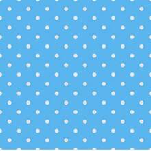Children's Dress For Girls With Polka Dot Print - Baby Blue - View 4
