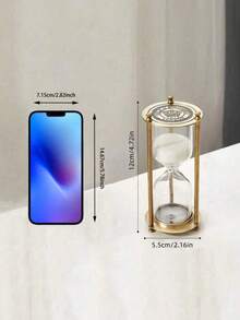 1 件古董青铜复古室内装饰，适用于房屋、客厅、办公室、会议室、餐桌的装饰点缀，复古计时装饰