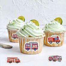 500张消防车贴纸卷，涂鸦贴纸，消防车玩具，酷炫消防车派对贴纸，装饰贴纸，防水乙烯基贴纸，笔记本电脑装饰贴纸，滑板贴纸，水瓶贴纸，笔记本贴纸 - 彩色 - 查看 7