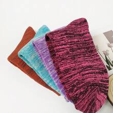 KIT 6-12 Pairs Women's Thick, Warm, Mixed Color, Calf-Length, Terry Socks, Size 34-40 - 6 pares - 查看 4