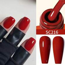 Tonitu g. Tonitu G 7ml 凝胶指甲油 - 7 种鲜艳颜色，可浸泡，UV/LED 固化，红色、勃艮第棕色、巧克力黑色、马卡龙蓝色、黄色半永久性凝胶指甲油，适用于家庭美甲沙龙和美甲艺术，是送给女士的礼物