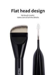 MAANGE 6件套化妆刷套装，包含粉底刷、眼影刷、眼线刷、眉刷和睫毛刷，是送给女性和女孩的化妆工具和礼物。 - 黑色 - 查看 9