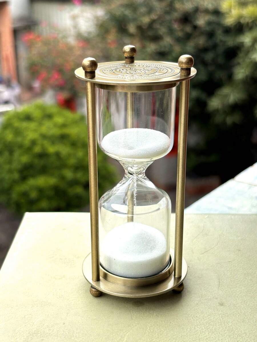 1 件古董青铜复古室内装饰，适用于房屋、客厅、办公室、会议室、餐桌的装饰点缀，复古计时装饰