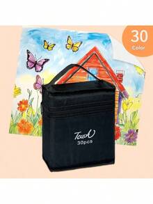 Conjunto de canetas marcadoras de ponta dupla com 204 cores, ponta chanfrada e marcadores de esboço de linha fina para livros de colorir para adultos, materiais de pintura, desenho, mistura e esboço, artigos de papelaria para estudantes, materiais de aprendizagem e escritório, 12/24/30/36/40/48/60/80/100/120/168/204 cores disponíveis para a volta às aulas