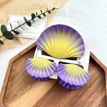 6 件套女士贝壳发饰套装，包括发夹、发爪，百搭波西米亚街头时尚，采用 ABS 塑料制成，强力抓握，适合浓密和稀疏的头发，适合所有季节夏季发夹发夹发夹发夹 - 彩色 - 查看 10