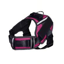 KOMMILIFE Einstellbares Nylon Hundegeschirr, personalisiert, reflektierend, atmungsaktiv, Hundegeschirr-Weste für kleine, mittlere und große Hunde, Hundegeschirr mit Namensschild