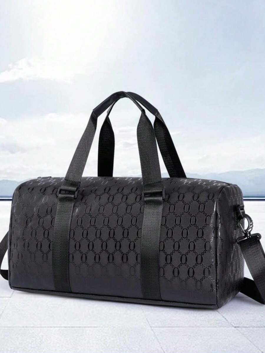 Bolsa grande de capacidad de PU unisex, bolsa de viaje, bolso de mano para estudiantes, bolso de mensajero de hombro, bolso de gimnasio de fitness, bolsa de almacenamiento grande de equipaje para exteriores