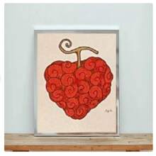 ONE PIECE 1 Pc Pop Wall Arts Posters One PieCe Devil's Fruits - Poster Illustration Art Print , Food, Anime, Cursed Fruits( Unframed-Style)