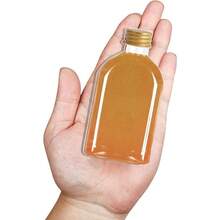 5/10/15/25/35 piezas Botellas plásticas vacías mini de 100ml para dispensar jugos, alimentos y cosméticos, de pequeño tamaño, fáciles de transportar y que no se filtran fácilmente, artículo esencial portátil para viajes, puede contener diferentes bebidas de frutas líquidas, adecuado para picnics, viajes, baño en el hogar, cocina
