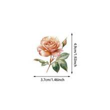 50Pcs Floral Stickers Transparent Stickers Aesthetic Stickers Pink Stickers Plant Stickers Vinyl Waterproof Stickers Aesthetic Laptop Sticker Pack Skateboard Stickers Water Bottle Stickers Notebook Stickers