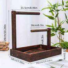 1pc Wooden Jewelry Storage Box, Multifunctional Desktop Jewelry Box Suitable For Necklaces, Bracelets, Watches, Beads - Rectangular Wooden Jewelry Stand, No Power Required, Jewelry Tower Home Decor For Women Storage Organizer Travel Essentials Gift Back To School
