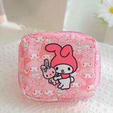 Sanrio Sanrio 1PC Kawaii Anime Mini Storage Bag Portable Cute Sweet Cartoon Makeup Package Toys Girls For Travel Storage Bag,Makeup Bag,Cosmetic Bag,Vacation Organizer,Large Capacity Makeup Organizer Makeup Case, For Lipstick, Brush, Skincare, Mobile Phone, Coin, Small Items, For Home,Gift,Vacation And Festival Halloween Christmas Multifunctional Use,Boho Vibes