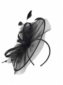 1 chiếc mũ cài tóc Fascinators bằng lông vũ, lưới, satin, phụ kiện dự tiệc trà cổ điển thanh lịch Deaby dành cho nữ. - Nhiều màu - Xem 20