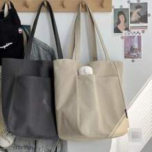 Women's Canvas Tote Bag 2025 New Style, Suitable For College Students To Carry Books To Class, Also Great For Commuting And Casual Use. It's A Spacious Shoulder Bag.
