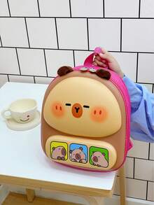 Eggshell Capybara Small Backpack, Lightweight And Cute School Bag For Girls And Boys - A - View 4