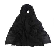 1 Khăn choàng cổ viền rộng màu trơn cho nữ, Khăn trùm đầu thoáng khí thông thường, Khăn choàng ấm áp đa năng/Khăn trùm đầu khi mặc váy - 85cm * 185cm - Xem 10