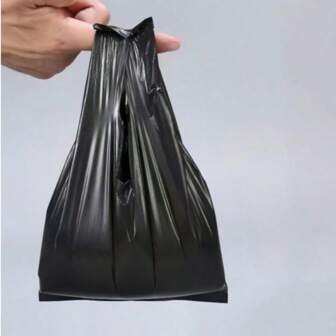 200pcs Disposable Mini Trash Bags, 18cm*29.3cm Plastic Small Garbage Bags With Handles, Suitable For Office, Car, Kitchen, Bathroom, Home, Living Room, Dorm And School Waste Storage