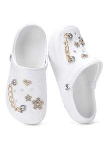 HOEASE Exclusive Stylish Lightweight Clogs, EVA Soft Sole Non-Slip Breathable And Comfortable Leisure Garden Shoes And Beach Shoes, Personalized Customized Charms, For Home And Outing, For All Seasons