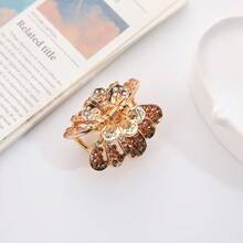 奢华水钻迷你发夹，闪亮金属合金宫廷风格发夹，适合春夏秋季发夹爪夹发夹发夹发夹发夹发夹 - 彩色 - 查看 6