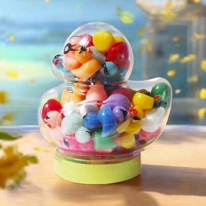 1 Set Of Quirky Creative Resin Duck Sculptures For Various Room Types, Suitable For Christmas, Halloween, Easter, Hank Card Festival, Thanksgiving Decoration, No Electricity Required, For Garden Microscape Accessories