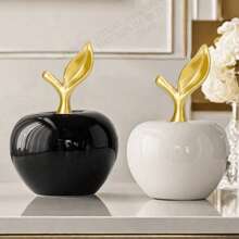 1pc Simple Apple Shaped Desktop Centerpiece White Creative Bohemian Style Crafts Suitable For Friends Gifts/Desktop Office Home Decor - Multicolor - View 9