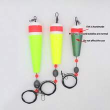 Fishing Floats Rigs Popping Corks For Saltwater,Fishing Corks Rattle Weighted Fishing Bobbers Floats Inshore Fishing Tackle, 3/4/5 Inch Multi Color High Visibility - Green - View 8