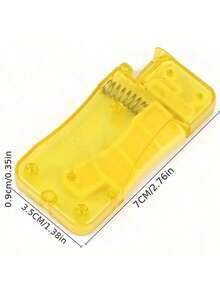 1个柠檬黄自动DIY手缝穿线器，适用于家庭手工和缝纫用品