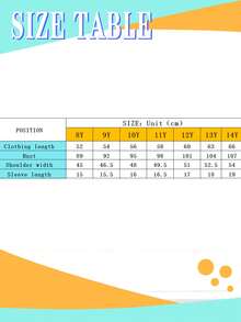 Girls Casual Letter Print Round Neck Short Sleeve T-Shirt, Summer Top - Apricot - View 6