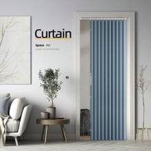 Cortina de puerta plegable de 1 pieza, función de plegado magnético, adecuada para sala de estar, dormitorio, porche, oficina, universal en todas las estaciones 39,5 * 78,7 pulgadas