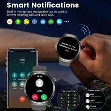 Little Meatball Smart Watch (Answer/Dial), Upgraded Fitness Full Touch Screen Smartwatch For IOS/Android Phones, 1.43-Inch HD Smartwatch, Steps Calorie Counter, IP67 Water Resistant