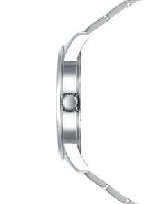 Reloj de Caballero Análogo de Alta Calidad con Movimiento Japonés - Diseño Elegante y Funcional  Este elegante reloj para caballero combina la precisión de un movimiento Quartz japonés de última tecnología con un diseño atemporal y sofisticado. Perfecto para el hombre moderno que valora la calidad y el estilo, este reloj es más que un accesorio, es una declaración de buen gusto.  Características destacadas:  Movimiento Japonés Quartz: Con una máquina de alta precisión, garantiza una medición exacta del tiempo, evitando retrasos o adelantos. La confiabilidad de los movimientos japoneses es mundialmente reconocida por su durabilidad y exactitud.  Diseño Análogo: Presenta una esfera clara y legible con números romanos o índices discretos, lo que le da un toque clásico y elegante que se adapta tanto a eventos formales como casuales.  Correa de Alta Calidad: La correa de este reloj está fabricada con materiales premium. - Blanco - Ver 3