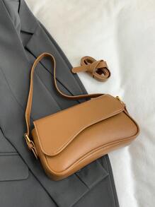 Simple & Fashionable Casual Solid Color Shoulder Bag