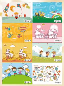 1pc Custom Round Signature Stamp For Kids With Transparent Shell, Name Stamps Personalized, DIY Customized Self Inking Name Stamp, Stamps For Signing Name With Icons