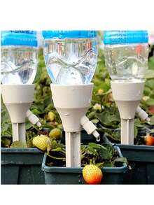 5pcs Plant Self-Watering Spike Set, Automatic Drip Irrigation Kits With Adjustable Flow, Plastic Watering Devices For Indoor & Garden Plants, No Battery Required, Fits Standard European & American Threaded Bottles - Multicolor - View 1