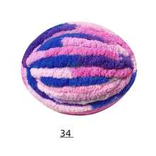 250克超厚冰纱毯，手工编织DIY线，粗雪尼尔靠垫/宠物床纱，适用于冰岛围巾、帽子、针织项目，质地柔软 - 彩色 - 查看 39