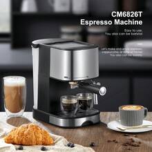Yabano Espresso Machine -15 Bar Pressure, Milk Frother, Removable Water Tank & Fast Heating - Perfect For Brewing Cappuccino & Latte At Home Or Work - US A Type Plug(110-127V) - View 7