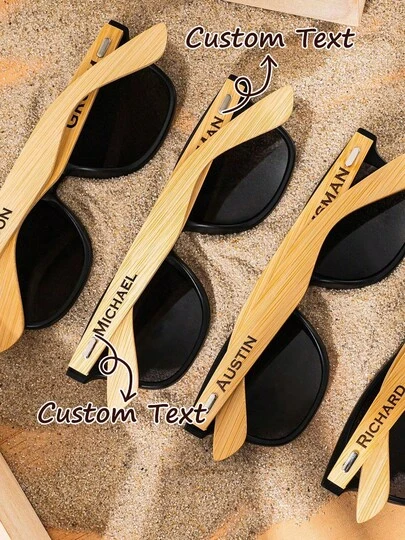 Kính thời trang bằng gỗ khắc tên theo yêu cầu, Kính thời trang cho phù rể, Quà tặng phù rể, Kính thời trang khắc chữ theo yêu cầu, Quà cầu hôn cho phù rể, Quà cưới cho nam giới