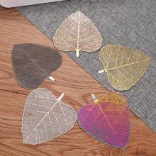 1 pieza Colador de té en forma de hoja de bodhi, de material de acero inoxidable, infusor de té creativo, accesorio para juego de té Kung Fu - Multicolor - Ver 1