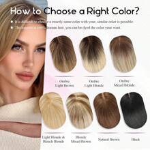 Human Hair Topper For Women 5x5 Lage Silk Base 14 Inch Real Hairfor Women With Thinning Hair Or Hair Loss