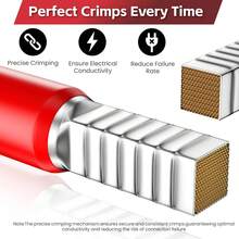 200 件 TEMINUO 线箍端子，箍连接器 16-10awg 1.5-6mm²，引线端子连接器，电线压接连接器绝缘箍引线端端子，适用于电气、工业、电源控制系统等。E1508 E2508 E4009 E6012 - 彩色 - 查看 4