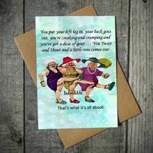 1pc, Funny Friendship Greetings Card. Send To A Best Friend. (With Envelope) Creative Granny Pattern Design. Suitable For Any Occasion, For Friends Classmates Coal Digging Friendship Greeting Card (12cm/4.7inx17cm/6.7in)
