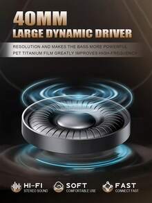 Gerripuer 新款无线耳机带麦克风，6.0 芯片，适用于游戏、视频、音乐、低延迟、USB-C、立体声高清通话、商务母亲节礼物、舒适的可调节头带、HiFi 低音、长电池寿命 - 黑色 - 查看 6