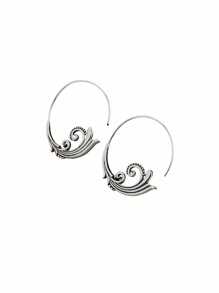 1 paire de boucles d'oreilles à la mode créatives avec motif nuage et vague, convenant pour un port décontracté quotidien des femmes