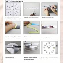 Reloj de pared digital 3D de acrílico con diseño de números romanos, reloj de pared redondo grande de moda con espejo, relojes autoadhesivos DIY