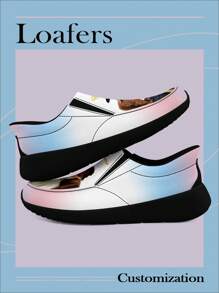 Mocasines de mujer de ancho personalizado, zapatos náuticos casuales, zapatillas tipo slip-on fáciles de caminar para mujer, zapatos planos de moda cómodos y de ocio para todas las estaciones