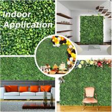 1 pièce panneau de haie artificielle en buis de 40 x 60 cm avec protection UV, écran de haie pour intimité, protection solaire, convient pour les événements, l'extérieur, l'intérieur, le jardin, la clôture, les murs de la cour, le patio, le jardin, les allées, l'arrière-plan, l'intérieur et l'extérieur ou votre propre conception créative pour les fêtes, les mariages, les décorations de Noël.