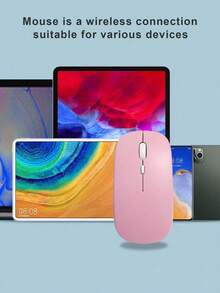 Wireless Bluetooth Mouse For Computer Office, Gaming, IPad, Tablet, Laptop, With Battery, Silent & Solid Colored Macaron Wireless Mouse - Multicolor - View 5